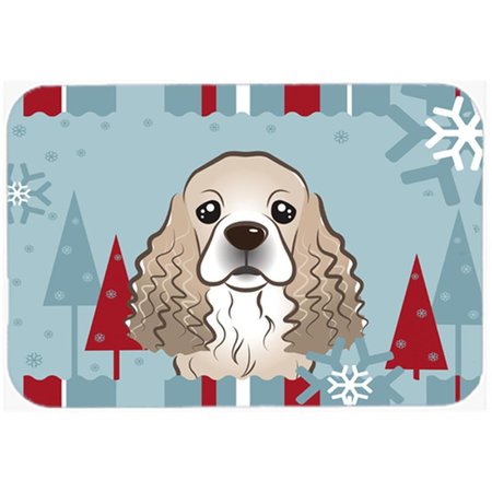 SKILLEDPOWER Winter Holiday Cocker Spaniel Mouse Pad; Hot Pad & Trivet SK632685